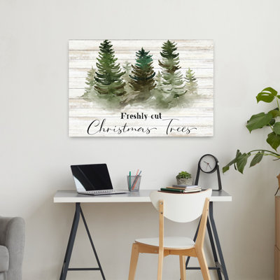 Arbres de Noël fraîchement coupés, arbre de Noël contemporain, forêt, art abstrait