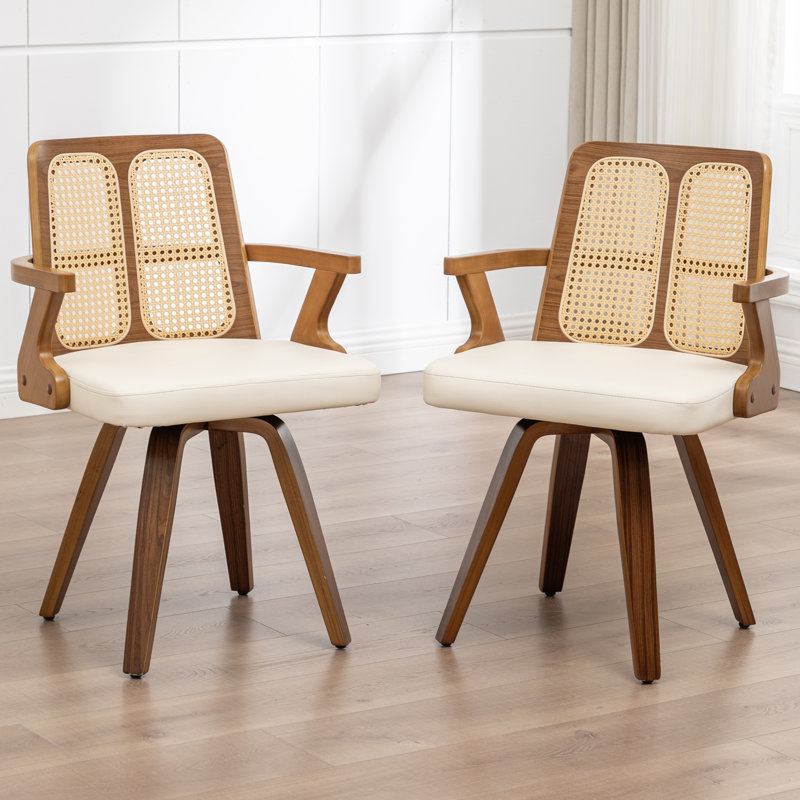 Chaises de salle à manger rembourrées Modern, Beige