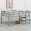 Lit mezzanine en bois avec échelle-727501769
