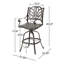 Tabouret pivotant en fonte d'aluminium