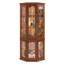 Armoire de rangement de coin de style bar à vin de 70 po de hauteur avec lumières