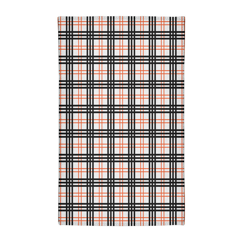 Tapis noir / blanc à carreaux, Rectangle 5 pi x 7 pi