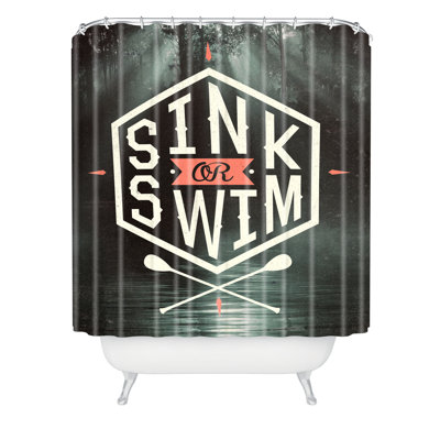 Wesley Bird Sink or Swim Single Shower Curtain