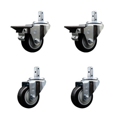 4 Piece Polyurethane Caster Set