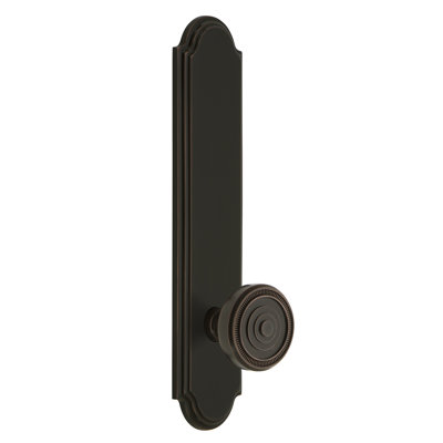 Grandeur Arc Tall Plate Single Dummy with Soleil Door Knob