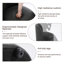 Chaise d'appoint rembourrée en similicuir noir moderne-1393407436