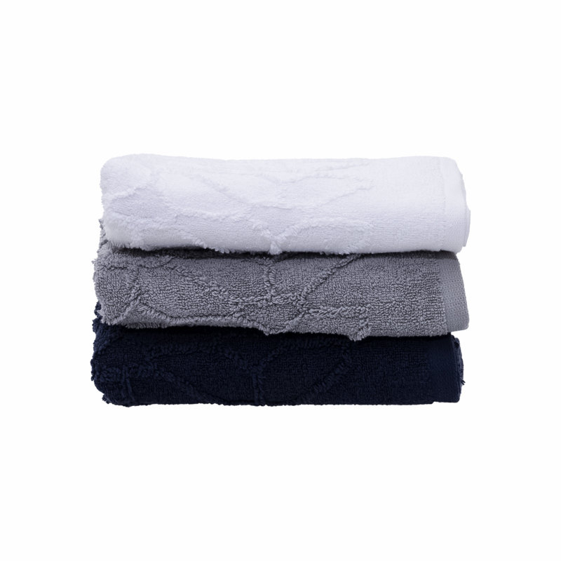 Aarmaan Plush Jacquard Hand Towel, Grey