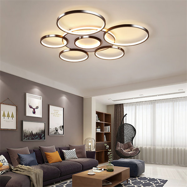 Modern Ceiling Light,23.6” Dimmable LED Chandelier Flush Mount