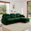 Canapé modulaire Basic, canapé modulaire en L avec repose-pieds, tissu en chenille de qualité supérieure, dossier capitonné, conception ergonomique-1075299401