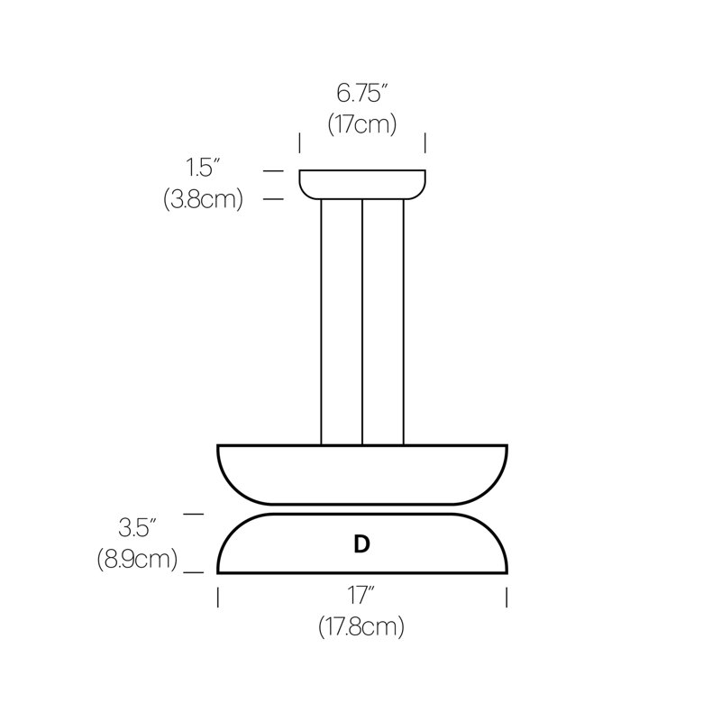 Luminaire suspendu géométrique à 2 lumières Totem