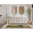 Chicago 84 " W Freestanding Standard Double Vanity Bathroom Vanity With Quartz Top