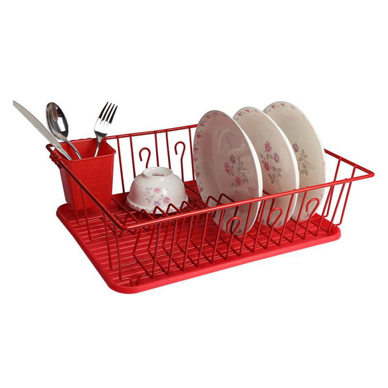Countertop Dish Rack, Red