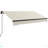 Retractable Awning, Patio Awning Sunshade Shelter With Manual Crank Handle, 280Gsm UV Resistant Fabric And Aluminum Frame For Deck, Balcony, Yard-111084598-111084597