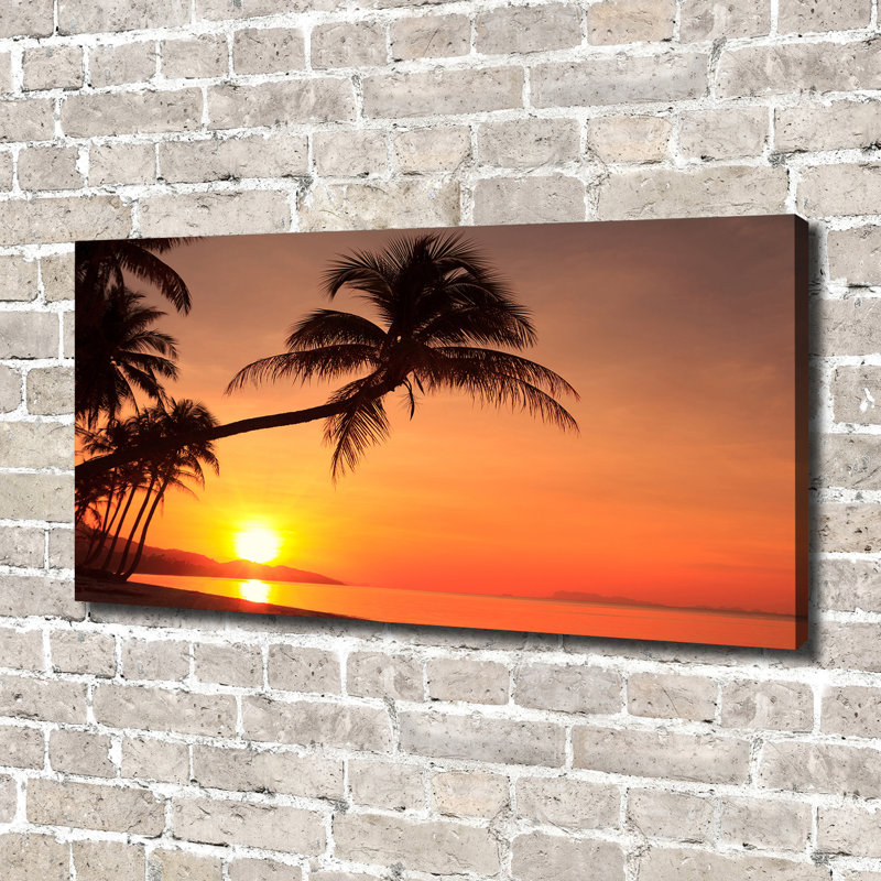 Sunset Beach - Wrapped Canvas Print