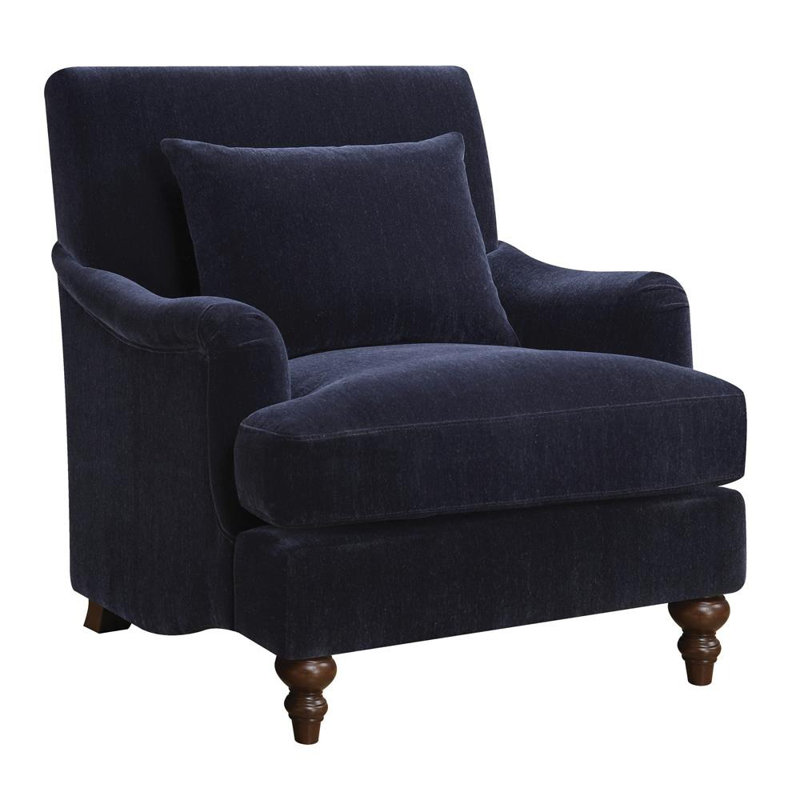 Fauteuil l 33,5 po Pullins, Velours noir
