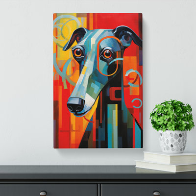 Greyhound Constructivism - Wrapped Canvas