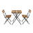 Lindol Rectangular 2 - Person 21.7" Long Bistro Set with Cushions