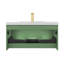 Meuble-lavabo flottant 36 po avec lavabo en acrylique Lovold - Armoire murale en bois avec façade cannelée, tiroirs à fermeture en douceur et design moderne-87851086