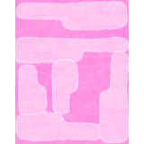 VSU Rugs Hand Loomed Abstract Area Rug in Pink