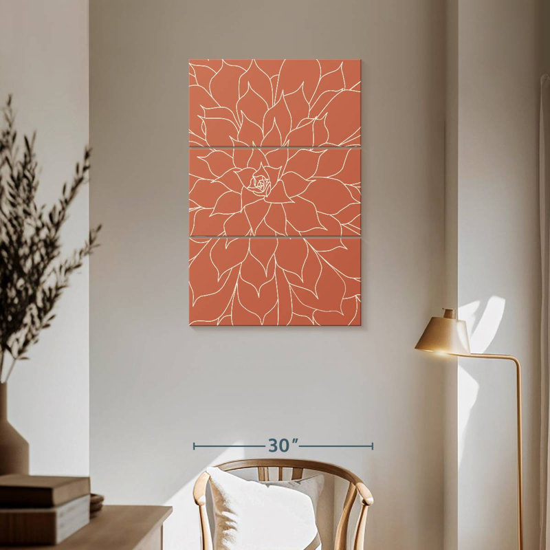 Harnek succulent orange brûlé, H 57 po x l 36 po