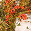 Couronne florale artificielle de 24 po à motif de feuilles de marguerite pour la porte de l'Action de grâce