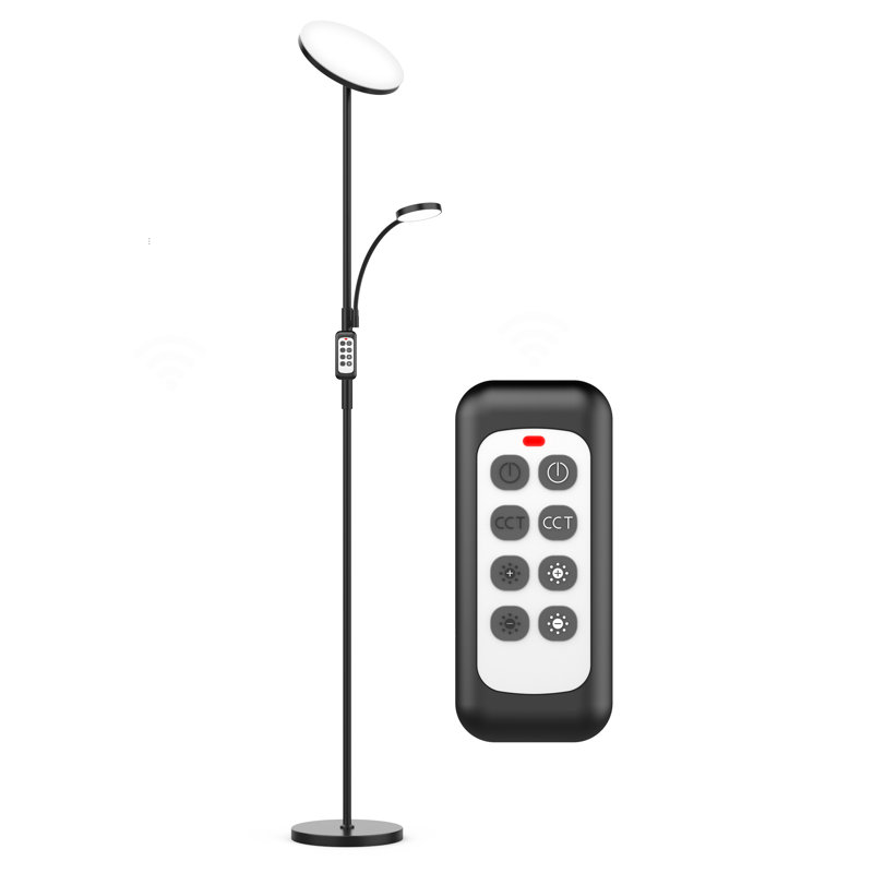 Gaillac 68.9 LED Floor Lamp with Remote Control, Black