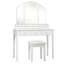 Ensemble de tabouret de coiffeuse avec grand miroir lumineux pliable en trois-380940208