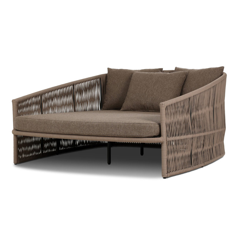 Porto Outdoor 2 - Seat Patio Daybed, Ellor Brown/Bronze
