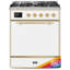 Cuisinière à double combustible 30 pouces ILVE Majestic II, 5 brûleurs en laiton, 4 cu. Capacité du four (porte pleine)-64707807-99308485