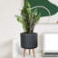Modern Ribbed Cylinder Round Planter with Feet-2118313558-2118313555