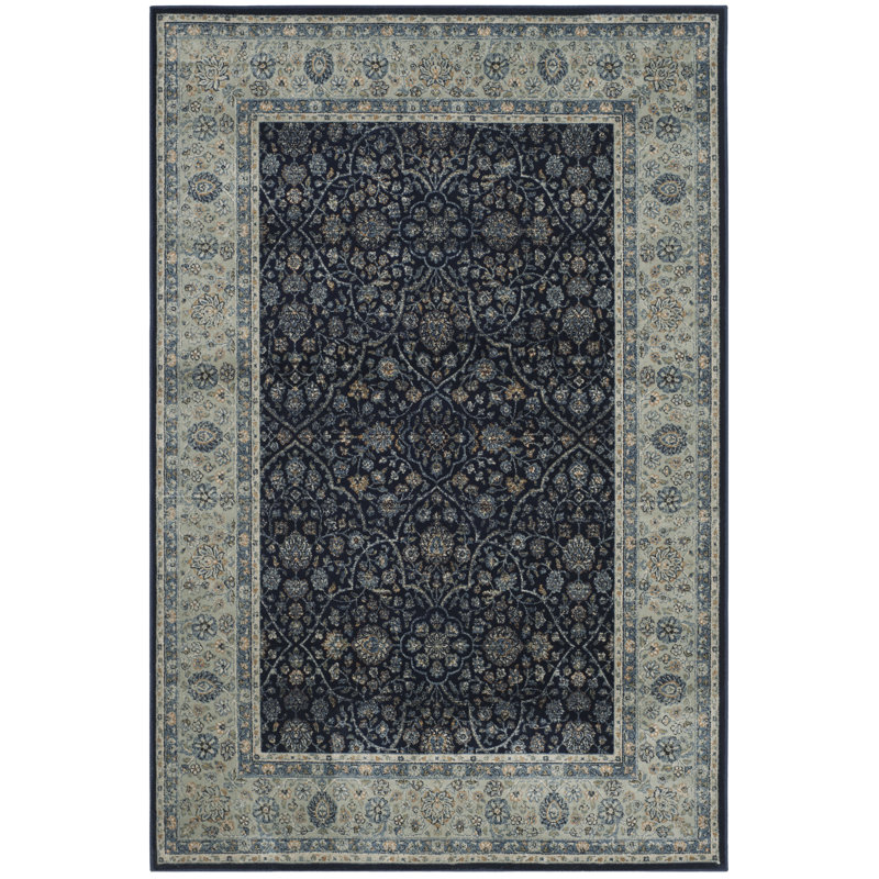 Tapis oriental persan en viscose rétro, Rectangle 6 pi 7 po x 9 pi 6 po