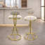 Ensemble de 2 tabourets de bar ronds modernes avec dossier en velours et structure en métal-489285098