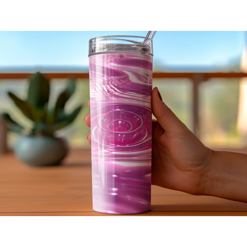 Choose Handmade Tumblers 591ml Vacuum Insulated Stainless Steel (18/8) Travel Tumbler with Straw