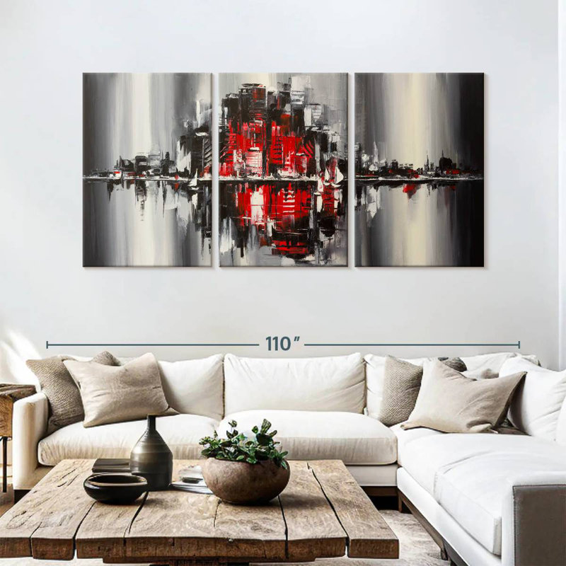  «Abstract Cityscape, H 45 po x l 92 po