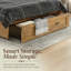 Lit escamotable Poppy de Night & Day Furniture avec matelas en mousse mémoire de qualité supérieure de 15 cm (6 po), format Queen, brun récolte-560962703