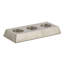 Photophore conique en métal nickelé pour 3 bougies