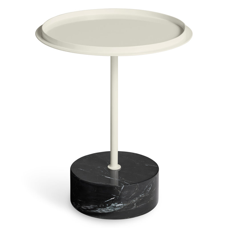 Chit Chat End Table, Putty, Black