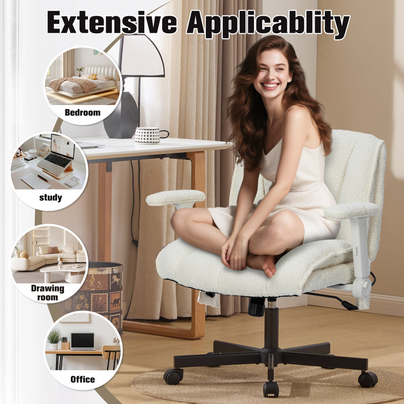 Fauteuil de bureau Criss Cross, Beige