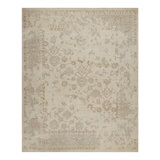 Oushak Hand Knotted Silk Floral Area Rug