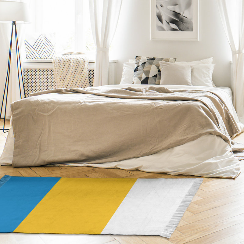 Tapis de football jaune/bleu la puissance, Non