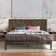 Gonsoulin Solid Wood Bed Frame with Adjustable Headboard/Handcrafted Pattern Platform Bed
