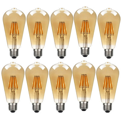 8W E27 Dimmable LED Vintage Edison GLS Light Bulb Amber