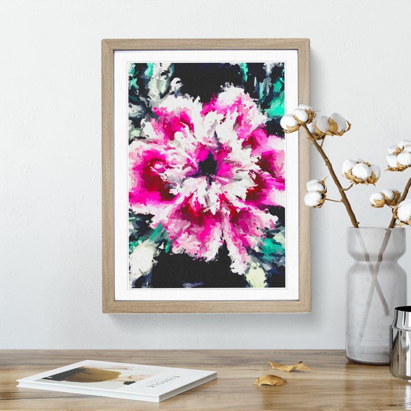 XV1022-3999X Sounds In The Shadows Abstract - Single Picture Frame Painting, 64cm H x 46cm W x 2cm D, Oak