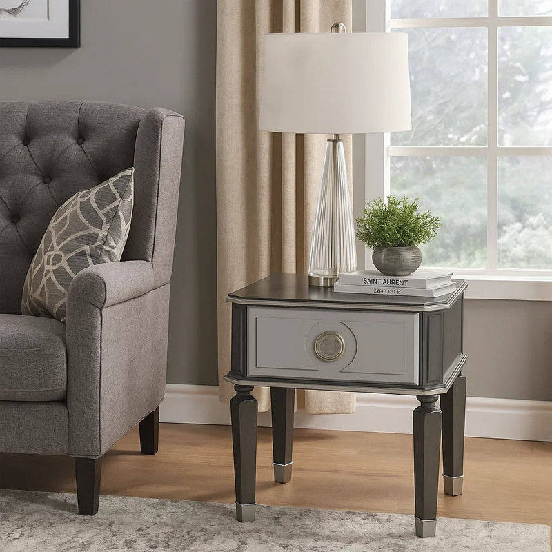Table de bout avec rangement Benston