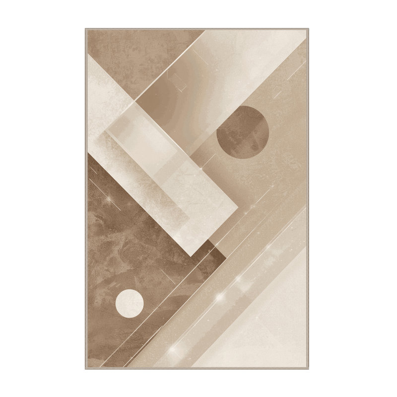 Tapis beige moelleux moelleux et doux Adlai, 6 x 9