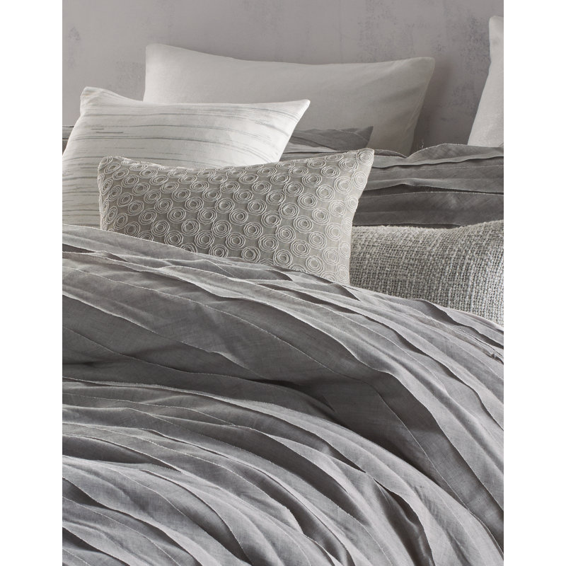 DKNY Loft Stripe 100% Cotton 11" x 22" Textured Throw Pillow