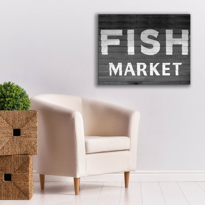 «Fish Market» par Photoinc Studio, art mural sur toile, H 26 po x l 34 po x P 1,5 po