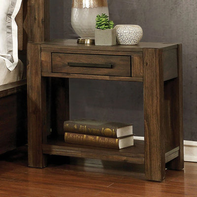 Kalevi 1 - Drawer Nightstand in Walnut by Loon Peak