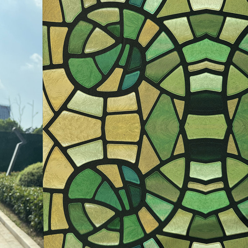 Abstract Non-Wall Damaging Window Decal