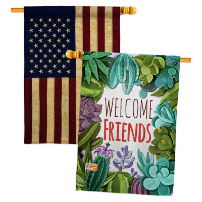 Double Sided 40'' H x 28'' W Polyester House Flag